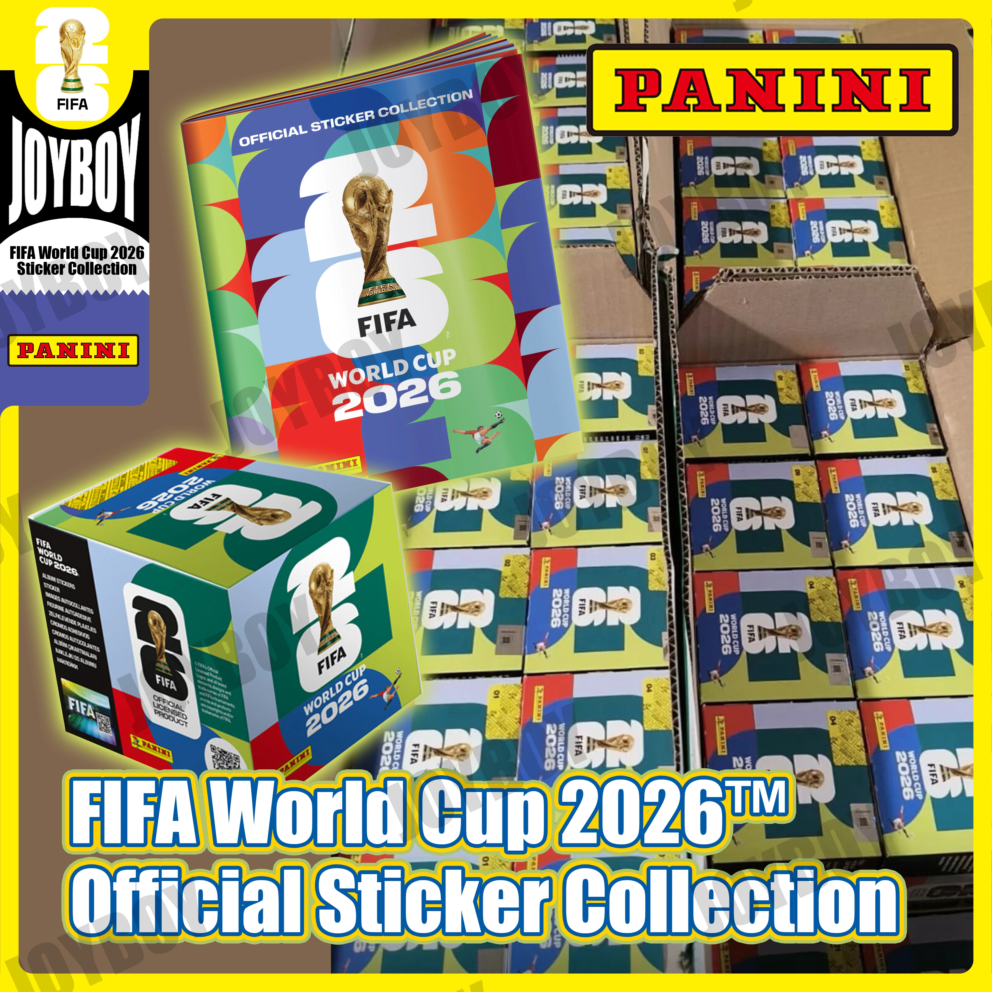 Coleção de Adesivos Panini da Copa do Mundo 2026 Versão Internacional, Adesivos de Futebol Limitados, Lembrança de Futebol, Caixa de Presente para Feriados