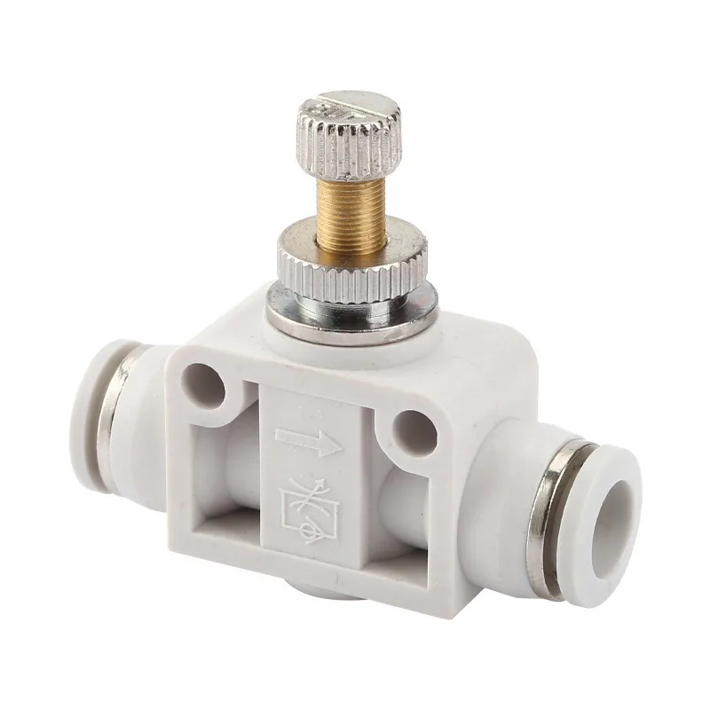 Pneumatic throttle valve SA-4/6/8/10/12mm Pneumatic Air Connector Fitting Control Valve OD Hose Plastic Push In