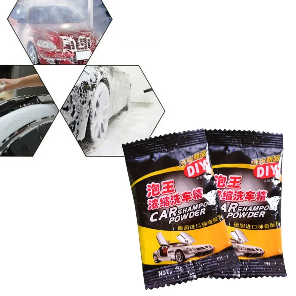 10PCS Car Wash Powder Car Cleaning Shampoo Multifunctional Cleaning Tools Car Soap Powder Windshield Wash Accessories