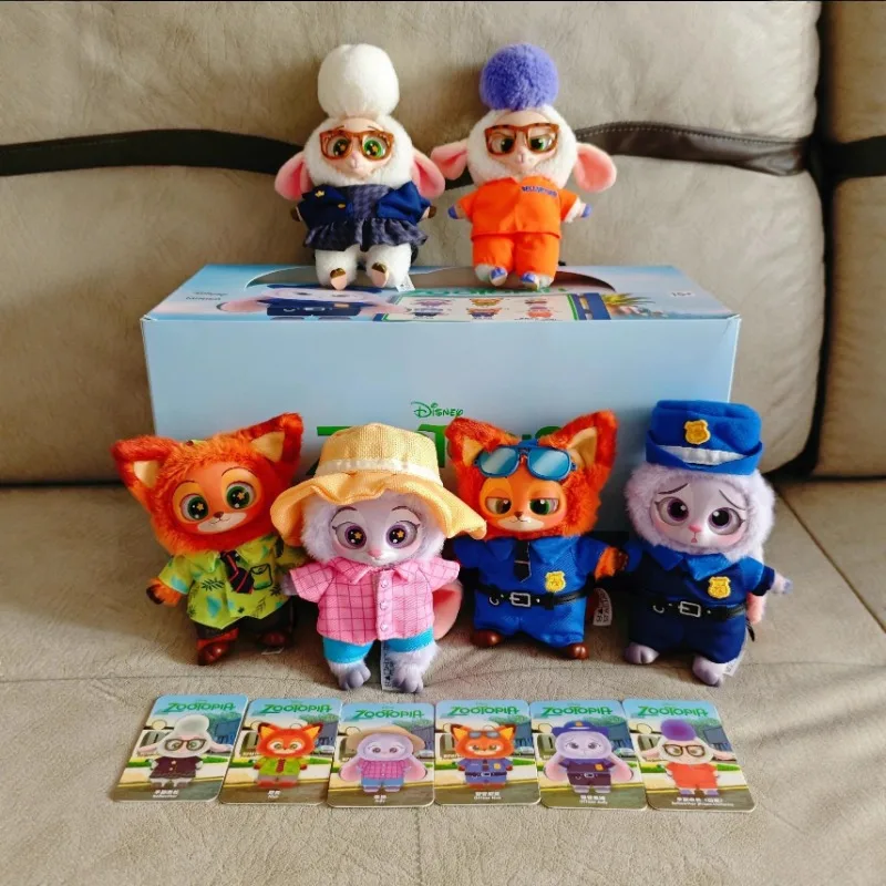 Zootopia Judy Hopps Nick Wilde serie caja ciega llavero de felpa accesorios de juguete lindos muñecos de peluche de animales