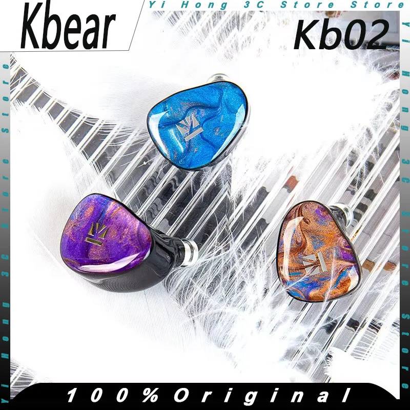 Kbear Kb02 인이어 헤드폰, 골전도 하이브리드 유선 이어폰, 하이파이 베이스 모니터, 교체 가능한 IEM 케이블 포함, 게임용 헤드셋