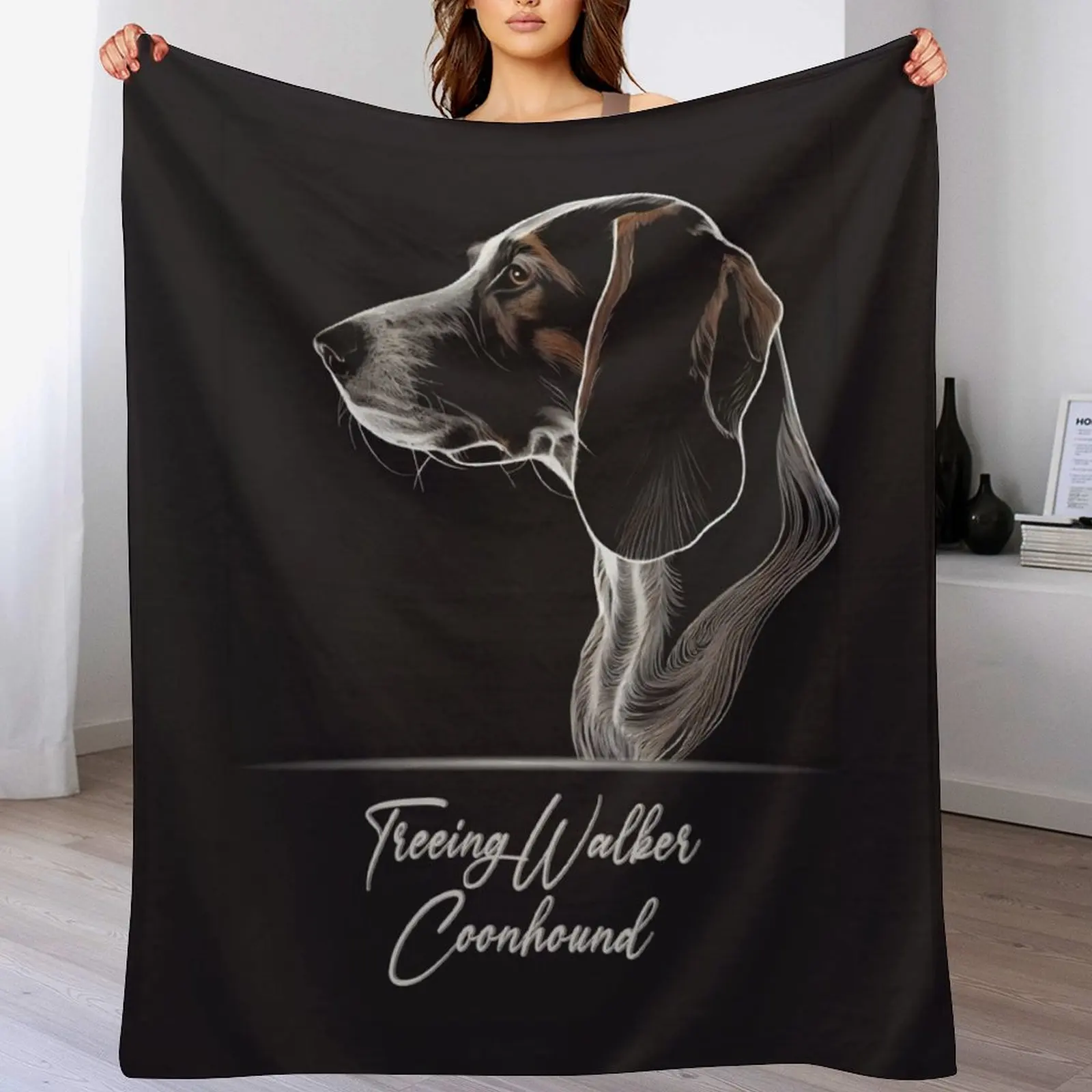 Treeing Walker Coonhound Throw Blanket