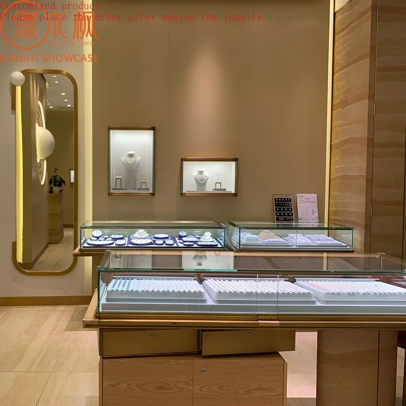 

Custom.High-End Custom Jewelry Display Cabinets with Storage Function | Full Store Design for Jewelry Shops