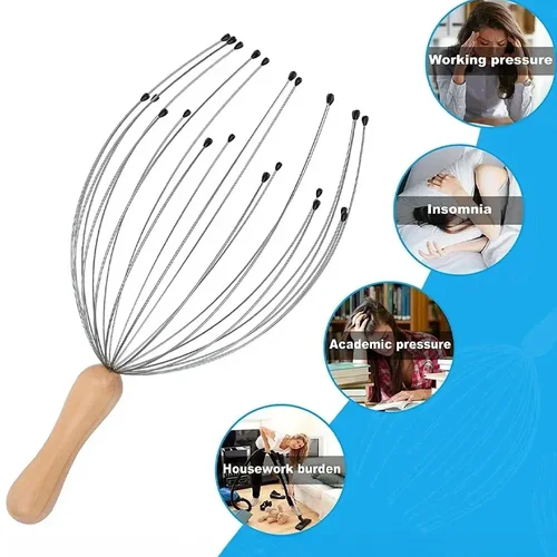 문어 머리 두피 긁기 마사지 발톱, 작은 인공물, 영혼의 추출 추출기, 20 발톱 