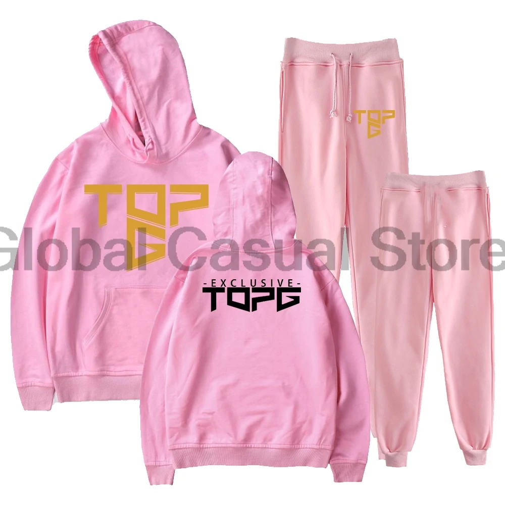 Andrew Tate Felpe con cappuccio Pantaloni da jogging Set da due pezzi Felpe + Pantaloni sportivi Donna Uomo Set di abiti alla moda