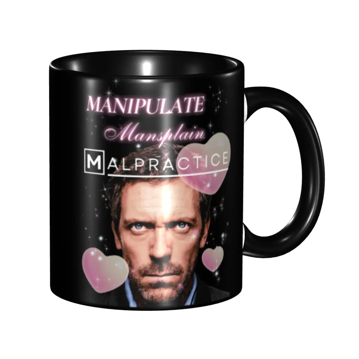 

House MD Dr Gregory House Gift Mugs for Women Men Kawaii Manipulate Mansplain Malpractice Tea Cup Present for Office