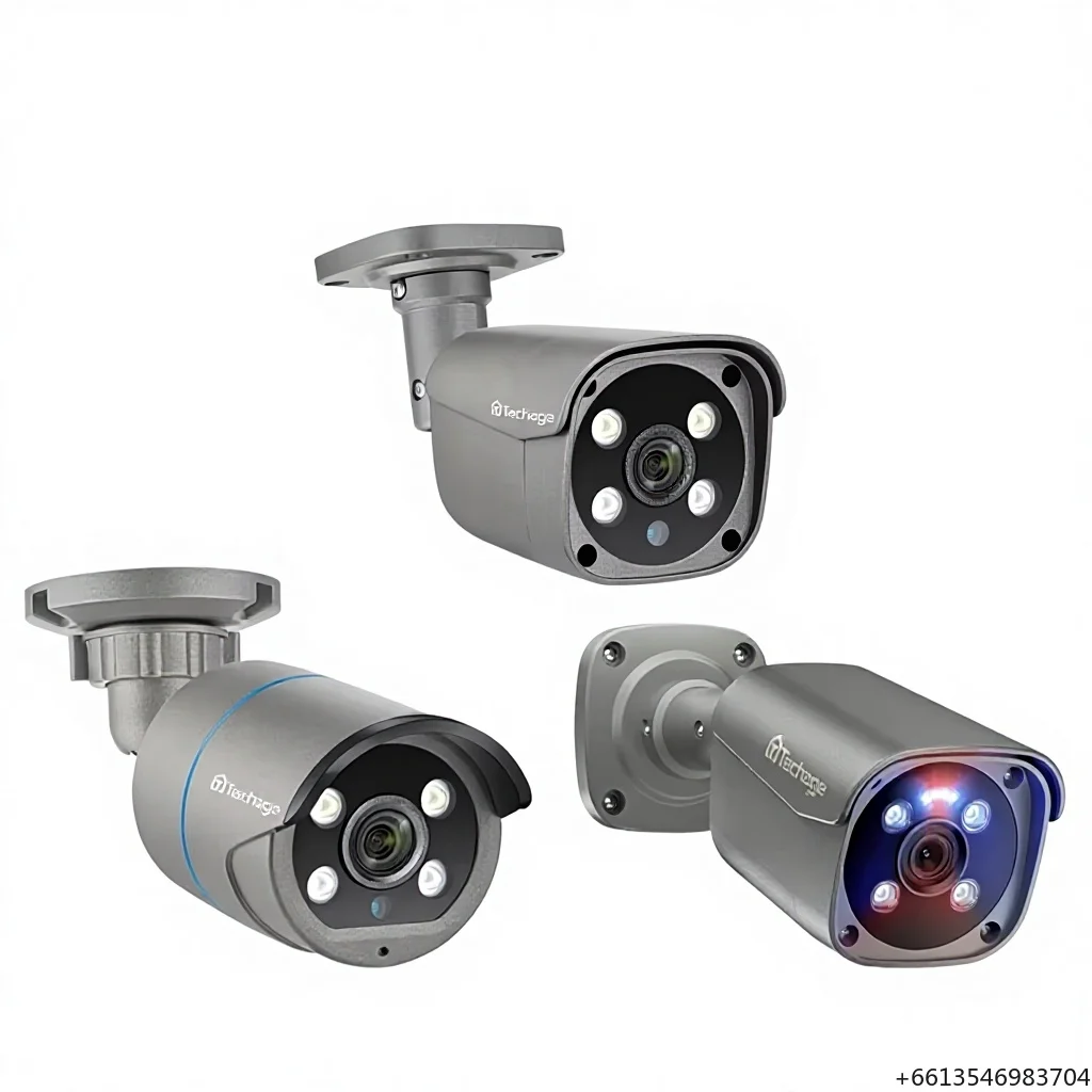 

Techage 4MP/5MP/8MP 4K POE H.265 Outdoor Two-Way Audio Security Camera with Metal Housing