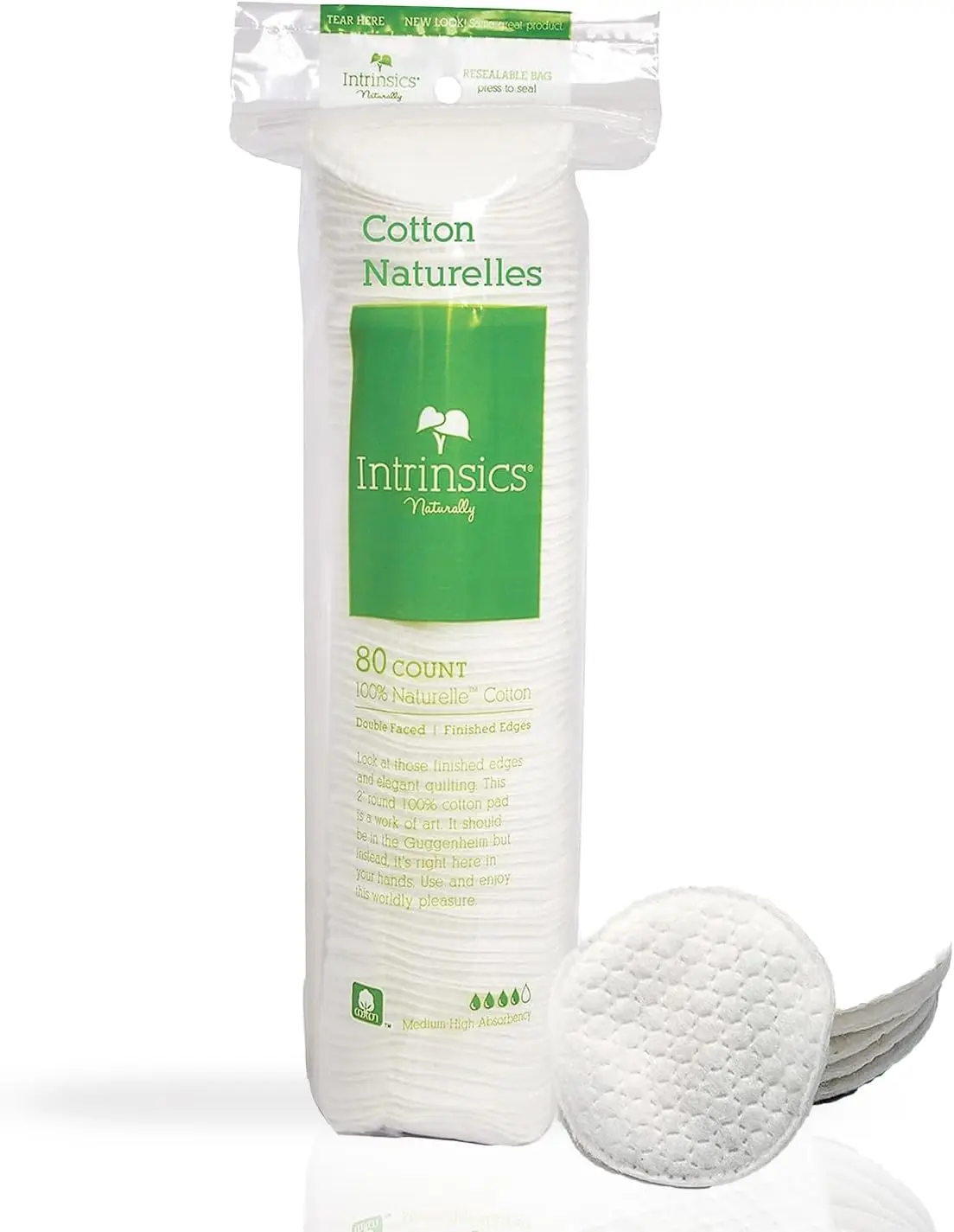 

Lint-Free Cotton Rounds for Face & Makeup Removal – 80 Count, Dual-Sided, Hypoallergenic & 100% Pure Cotton