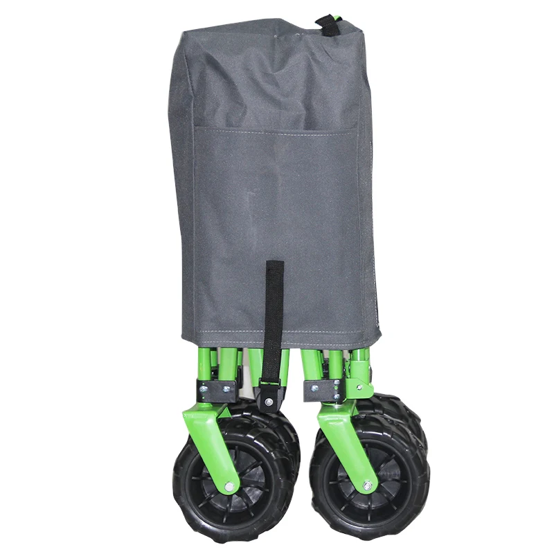 Hot Sale Outdoor Garden Camping Foldable Wagon Cart Folding Beach Trolley Wide  Cart