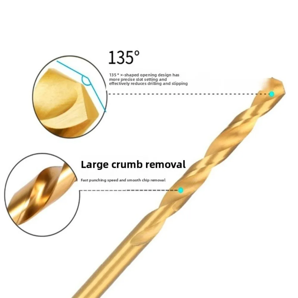 

Многофункциональное спиральное сверло с титановым покрытием, 13 предметов, деревообрабатывающее сверло с титановым покрытием, ручная дрель, перфорационный инструмент