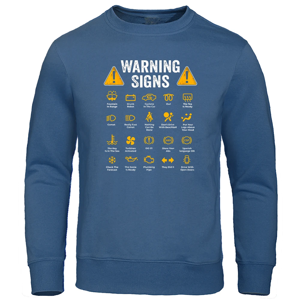 Funny Driving Warning Signs 101 Auto Mechanic Gift Driver Hoody Men Crewneck Loose Streetwear Hip Hop Fleece Sweatshir Tpullover