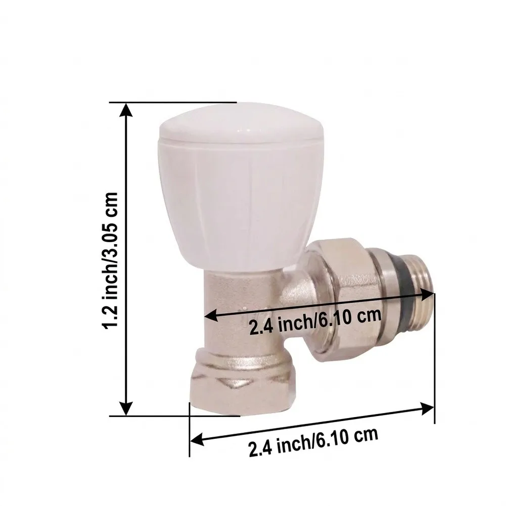 Household Heating Plumbing Accessory DN15 Manual Brass Radiator Valve Precise Flow Adjustment For Radiator Heating System Supply