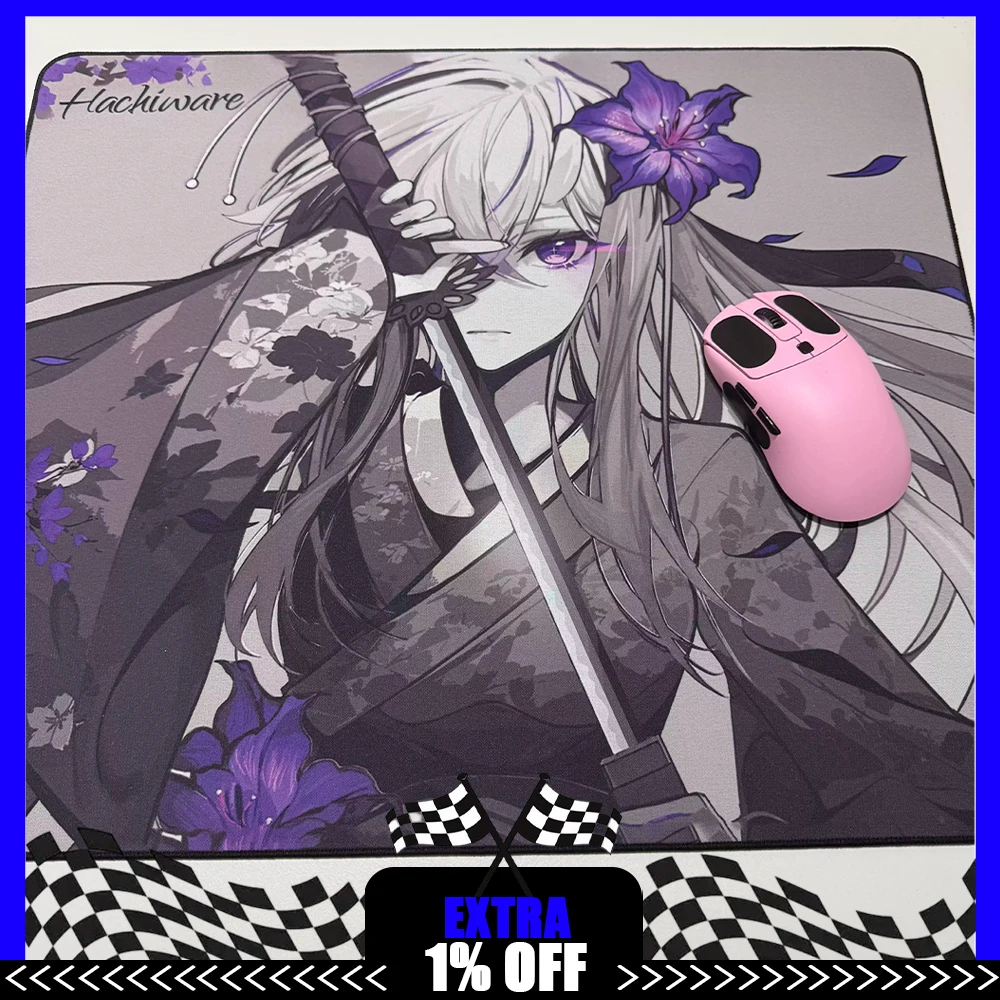 

Hachiware игровой коврик для мыши с цветочным лезвием V2, аналогичный коврик для мыши с нулевым управлением FPS, противоскользящий для CSGO Valorant, аксессуары для ПК