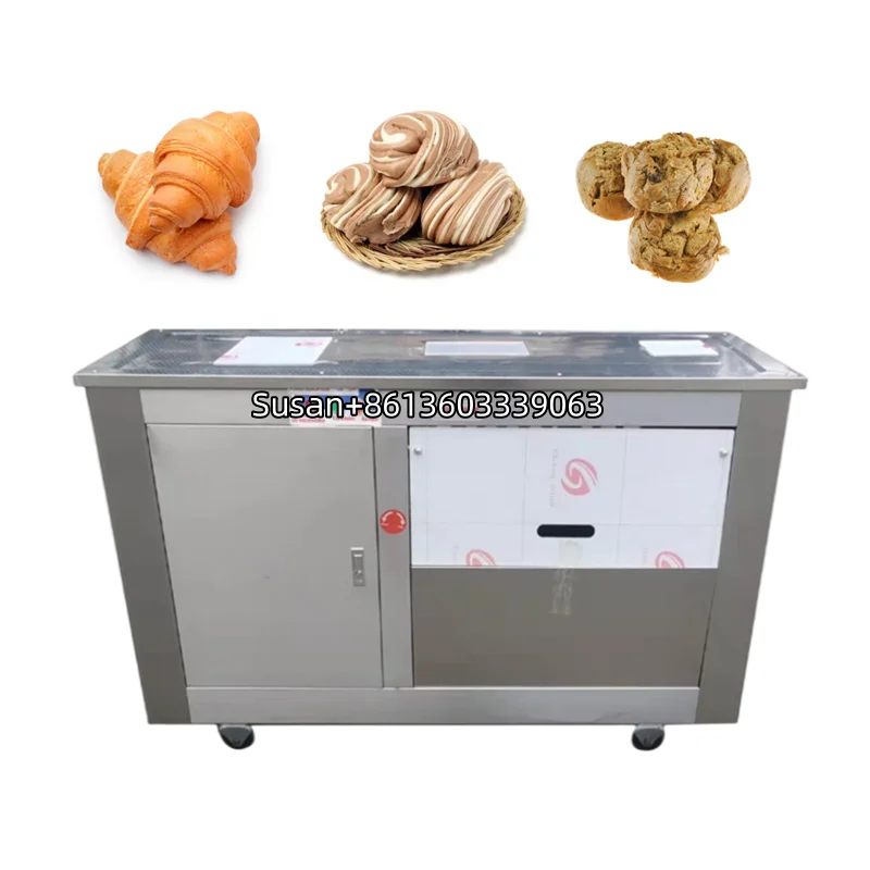 المهنية التجارية التلقائي على البخار كعكة صانع الخبز ماكينة مقسم العجين آلة تقريب آلة تشكيل الخبز
