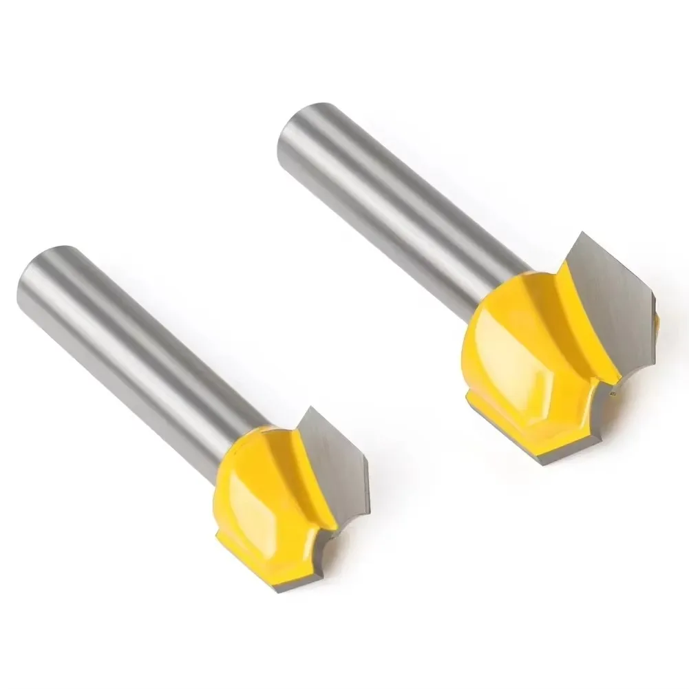 1PC 8 millimetri Gambo Fresa Intaglio del Legno di Grado Professionale Doppio Arco Sfera Bit Rotonda Sopra Punte del Router Lavorazione Del Legno incisione