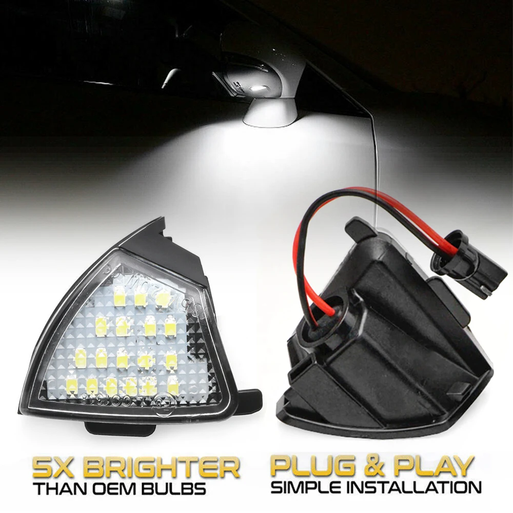 

For VW GOLF 5 GTI V MK5 Jetta Passat B5.5 B6 Sharan Superb EOS LED Side Rearview Mirror Floor Ground Lamps Puddle Welcome Light