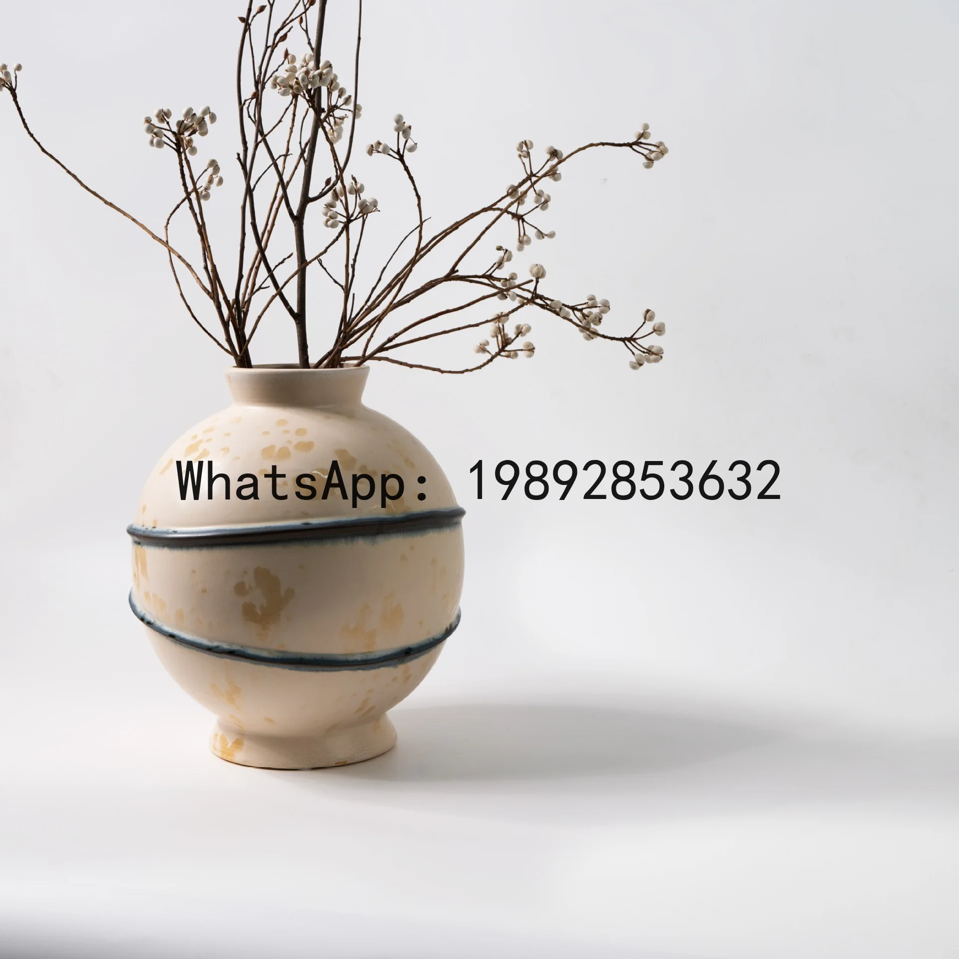 

Современная расписная ваза ручной работы PYJ, декоративное украшение для гостиной, антикварная ваза для цветов, декоративный элемент для прихожей.