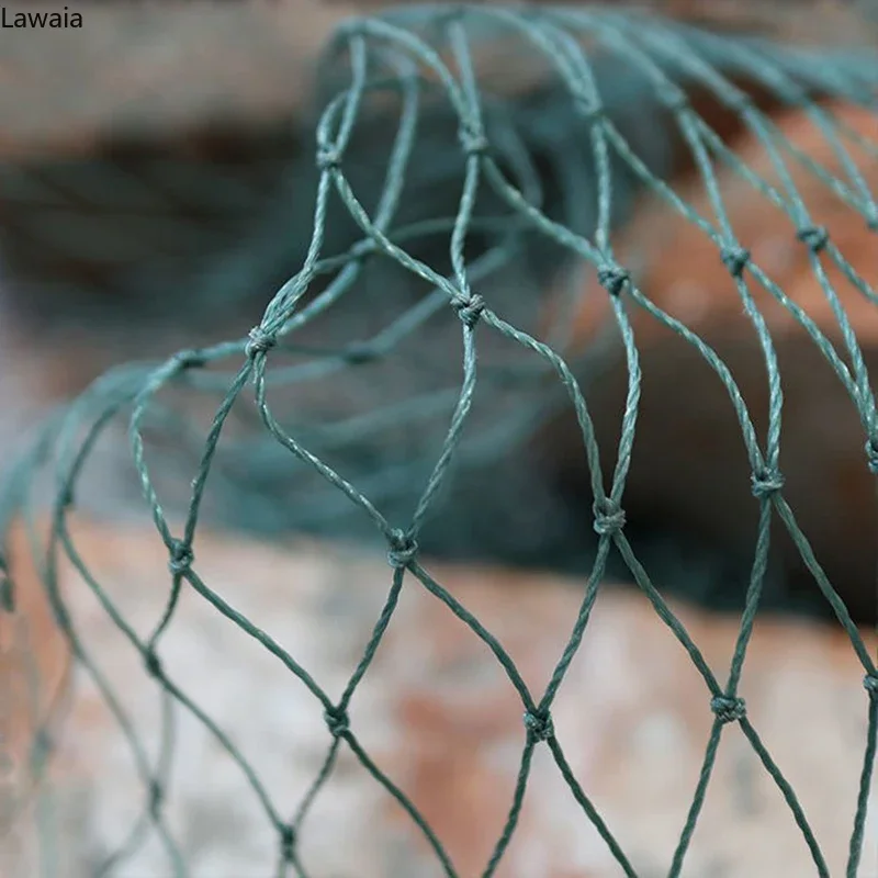 Lawaia zielona wielowłóknowa sieć rybacka z żelazną pianką pływaków stawy rybne Dragnet Pull-Net 5m 10m 15m siatka balustradowa