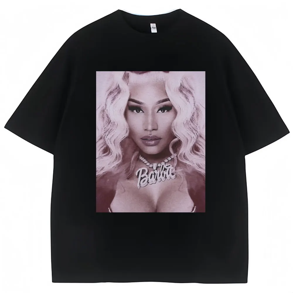 Rapper Nicki Minaj T-Shirt Super Freaky Girl Set List Fashion T Shirts Men Women Hip Hop Vintage Oversized Cotton Y2K T Shirt