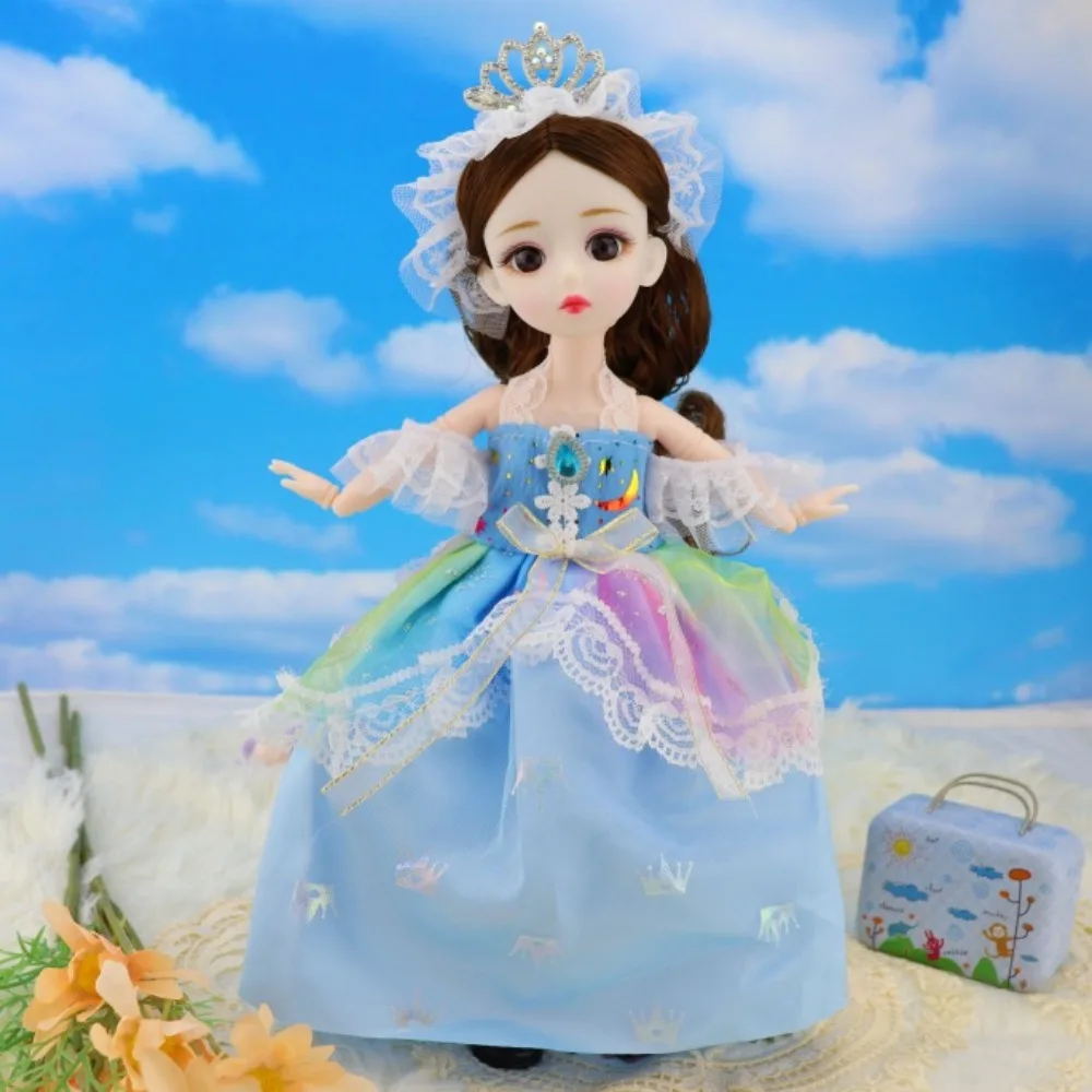 Muñeca Bjd SD de 30cm con ropa, ojos atractivos con peluca, maquillaje, vestido de princesa, muñecas BJD, pelo largo elegante, 1/6