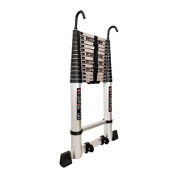 Aluminum telescopic ladder household portable folding extension ladder anti-skid stable hook industrial design household