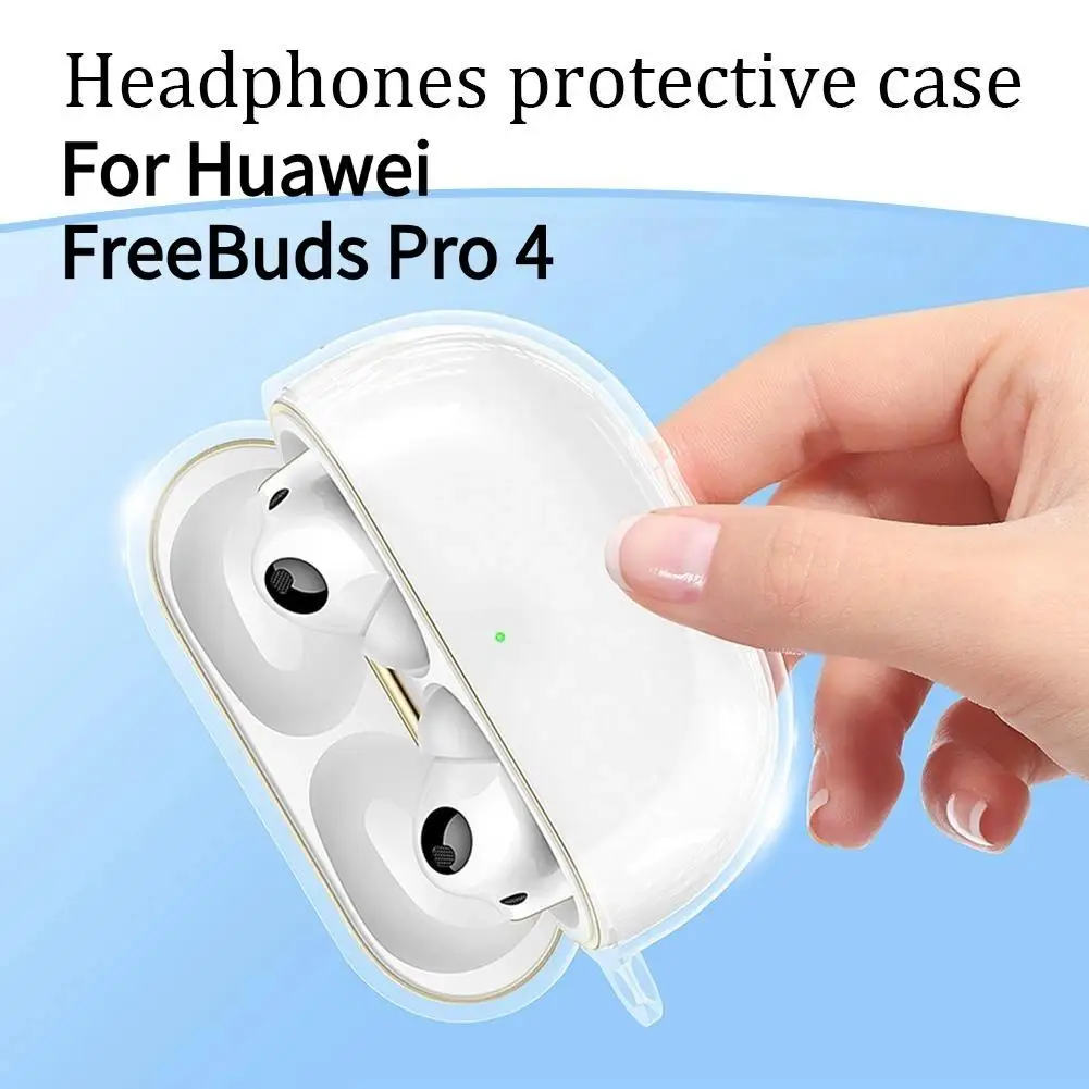 Transparent Earphone Case For Huawei FreeBuds Pro 4 Cases Soft Silicone Clear Headphone Cover