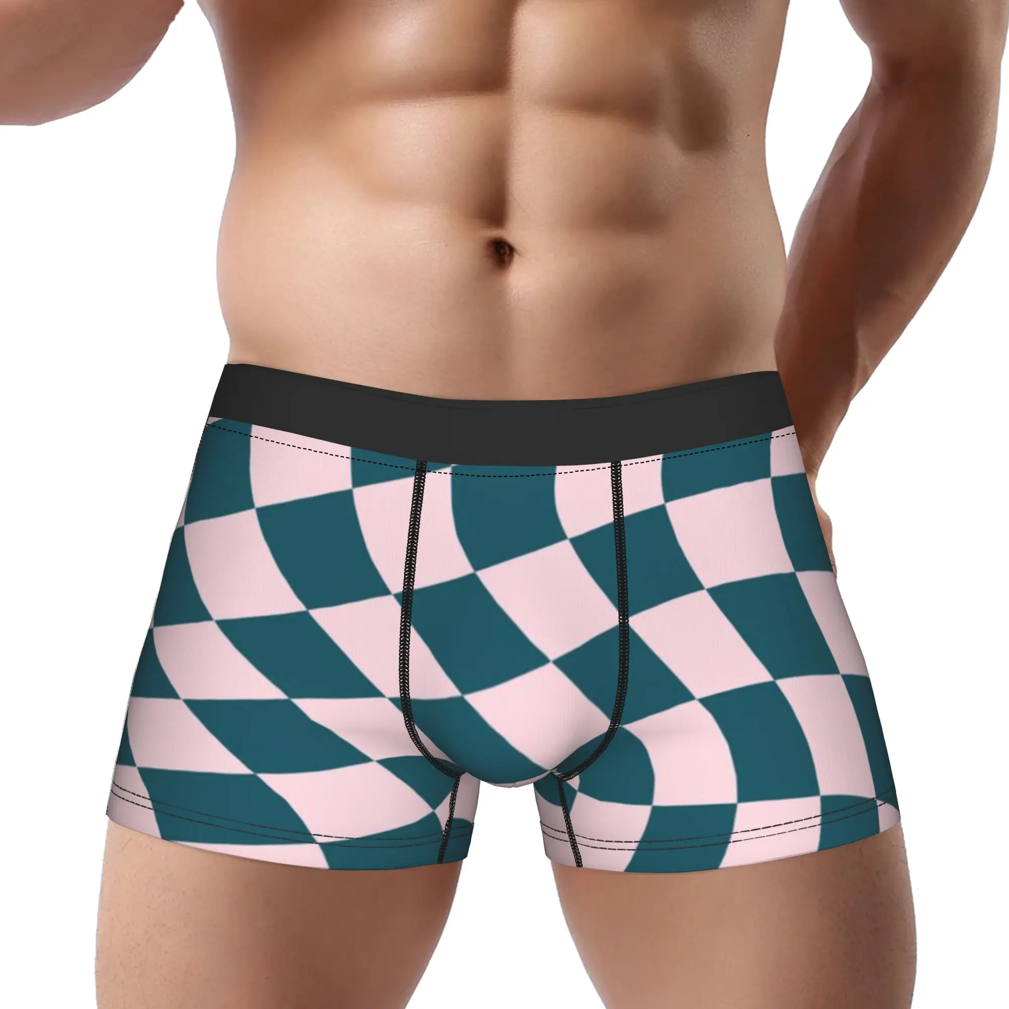 Check Pattern (11) Checkerboard Underpants Homme Panties Man Underwear Comfortable Shorts Boxer Briefs