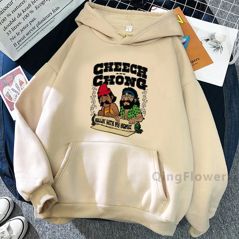 Cheech Chong hoodies men vintage 2023 Fleece streetwear pulls man long sleeve top Hooded Shirt