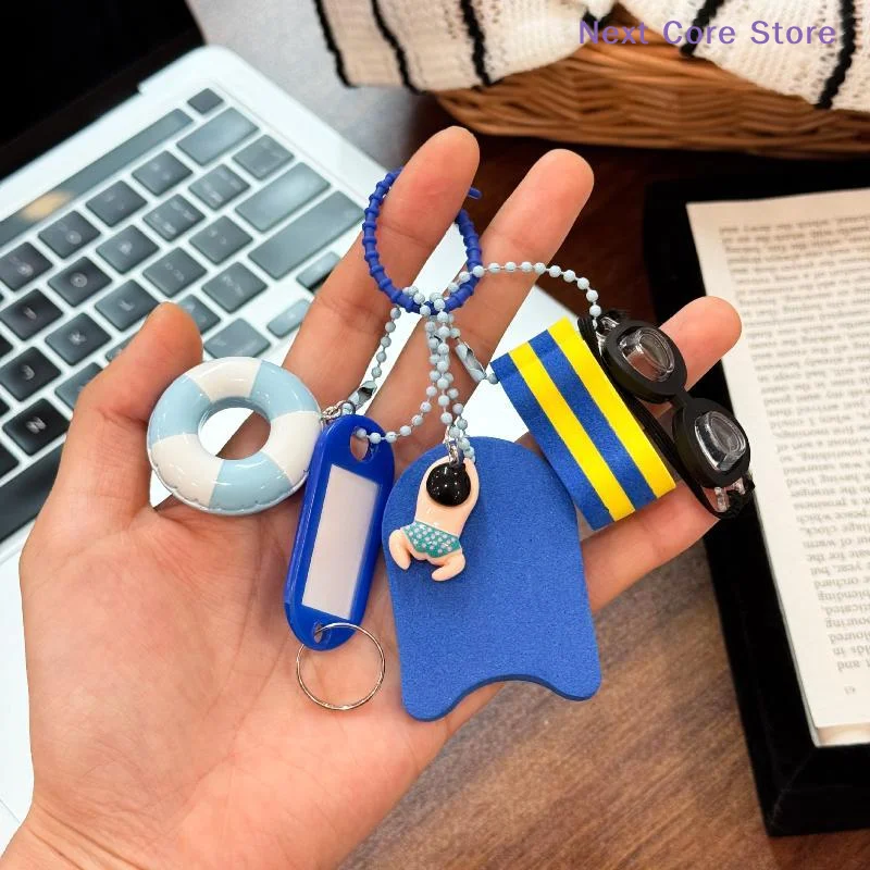 [NC]Sport Style Keychain Cute Swim Ring Girl Boy Pendant Backpack Hanging Piece Bag Charm Car Key Chain Accessories[NC]