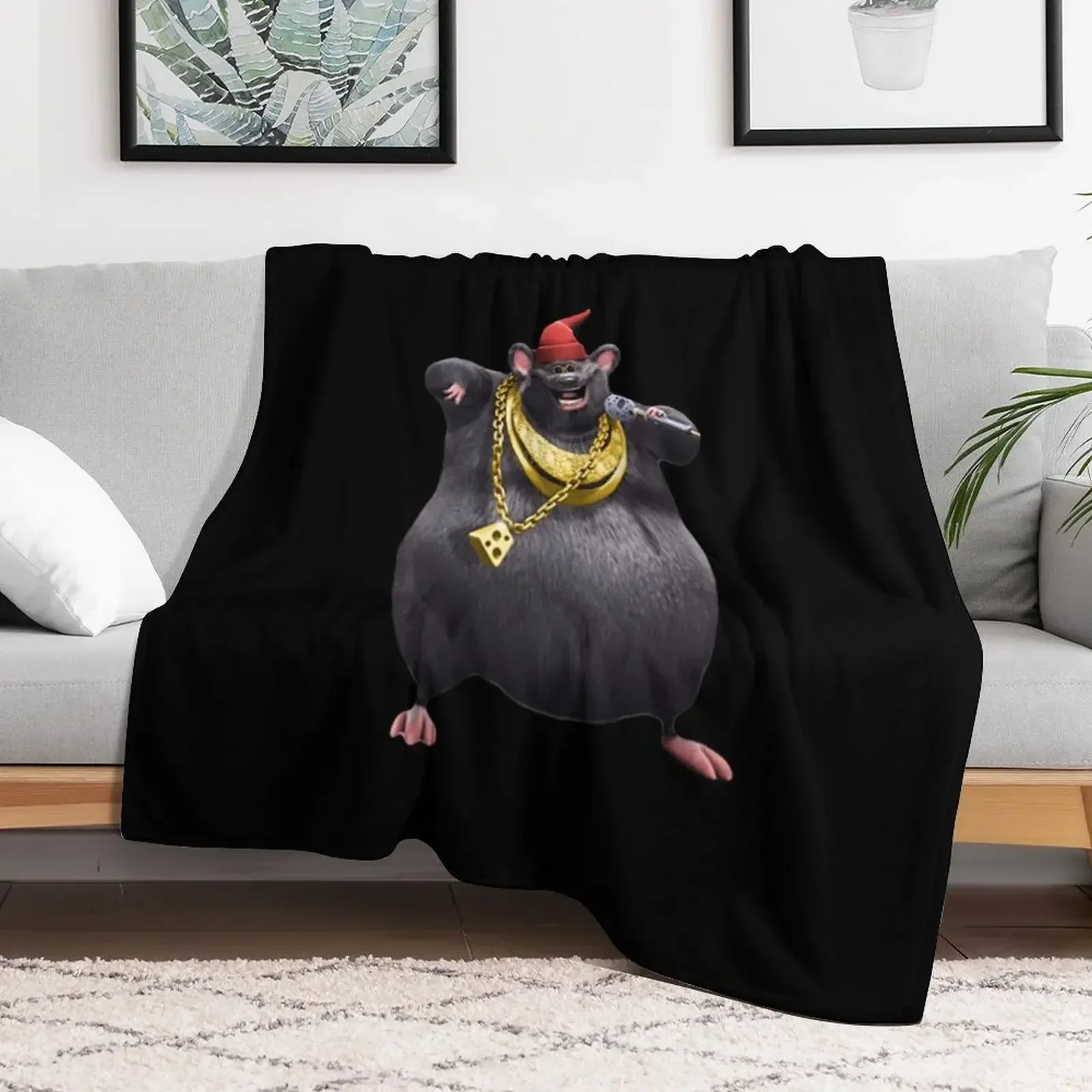 

Biggie Cheese Rat Throw Blanket Travel Soft Beds Furrys Bed linens Blankets Cute blankets ands for sofa Picnic Blankets
