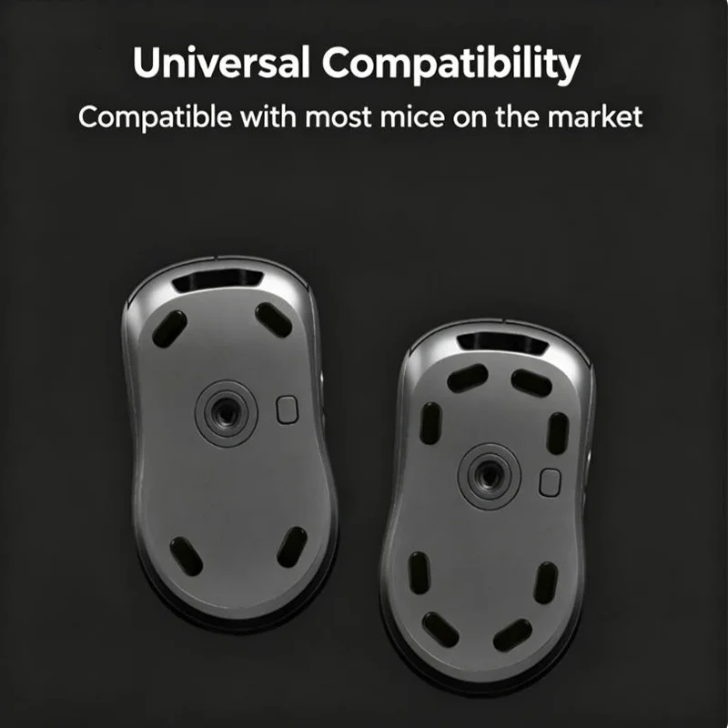 Gaming Mouse PTFE Skates, 9mm×18mm Black Feet, Ultra-Smooth Glide, Speed Adjust, Easy Install for Cloth & Glass Mouse Pads
