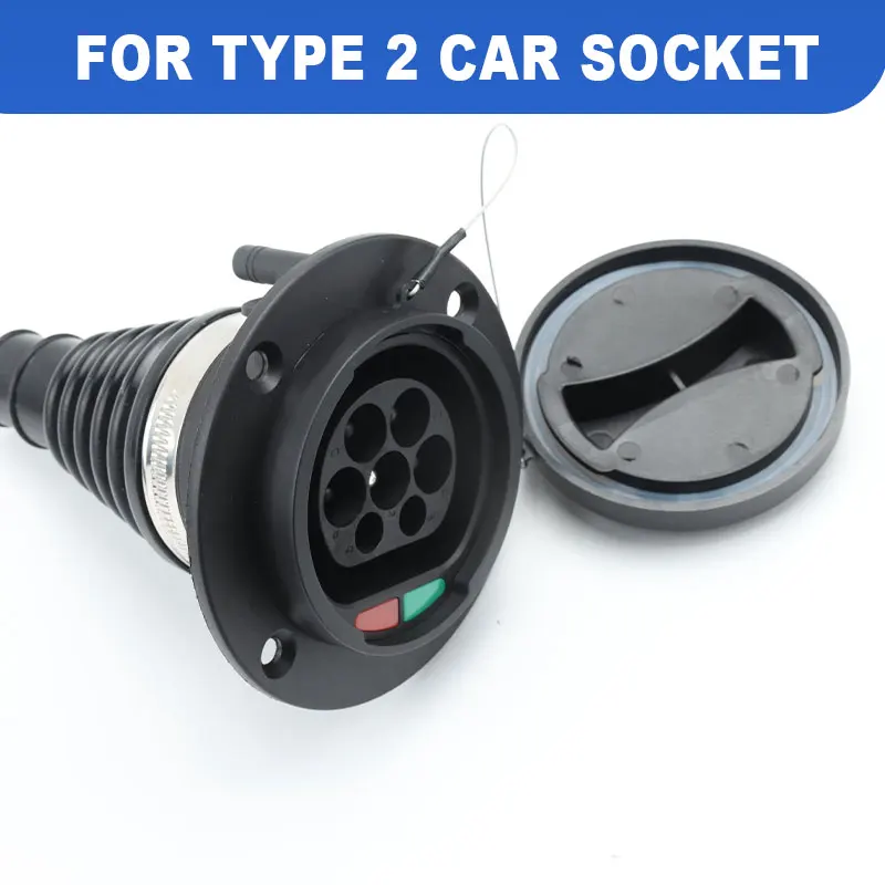 Тип 2 Штекерная розетка для электрического автомобильного зарядного устройства IEC 62196 Тип 2 зарядный разъем 16 А 32 А 63 а 80 А 3-фазная EV зарядная розетка