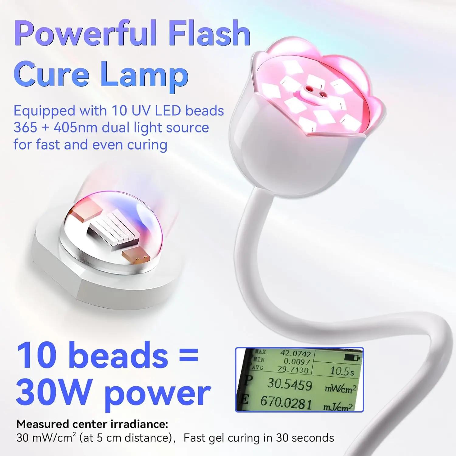 Makartt UV-Nagellampe, tragbar, wiederaufladbar, LED-Licht mit Sensor für Nagelverlängerung, Gelpolitur, Strass-Kleber, Gel-Blitzheilung