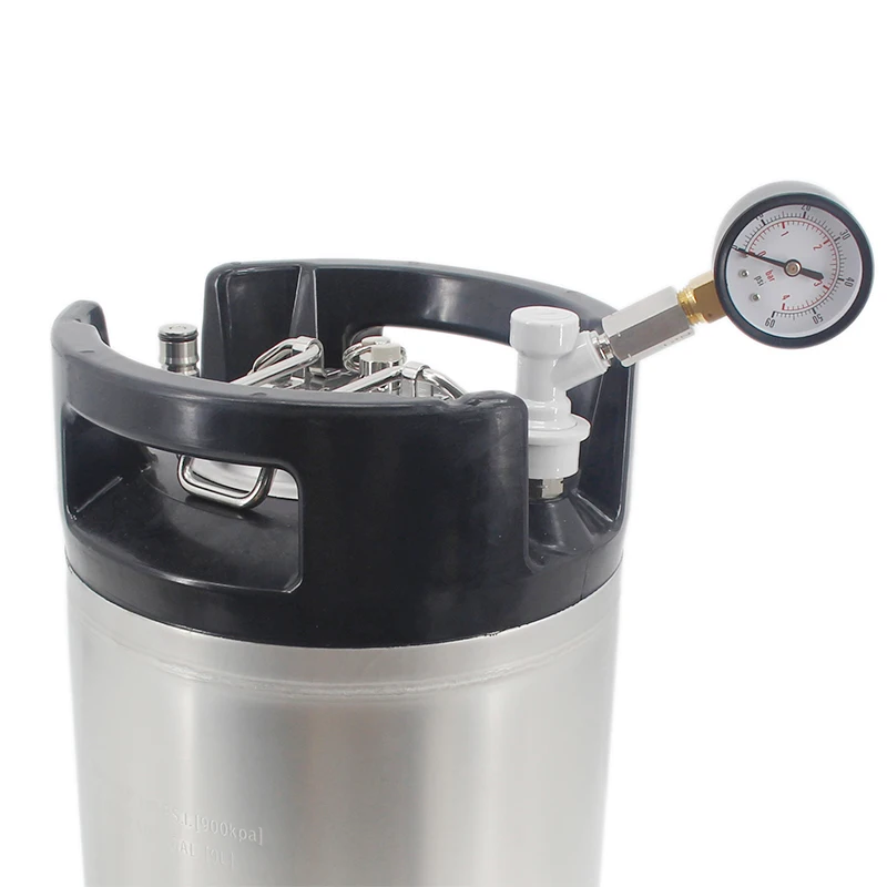 Poręczny szybki tester ciśnienia beczki z blokadą kulową 0-60 psi Wyszukiwarka nieszczelności beczki Corny Beer Barrel Sprzęt do pakowania beczek Homebrew
