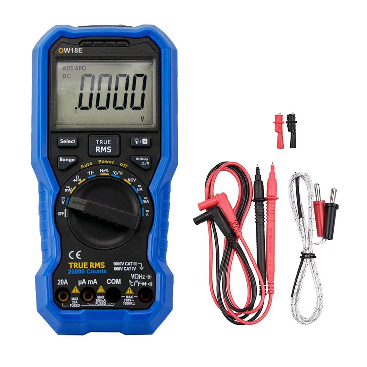 OW18E Smart Digital Multimeter Bluetooth 4 1/2 Digit High Precision LCD with Wireless Connection Data Logging Auto Range