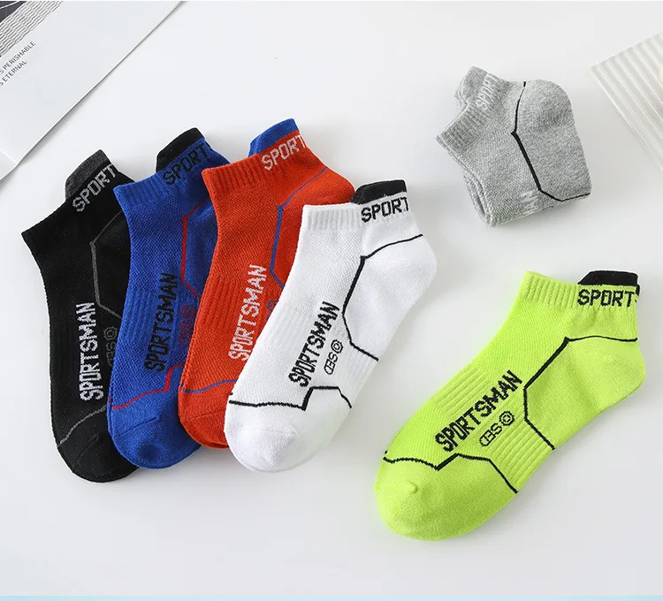 6 Pairs High Quality Socks Men\'s Summer Man Short Socks Breathable Ankle Socks Cotton Sports Socks Black Thin Cut Run Men Socks