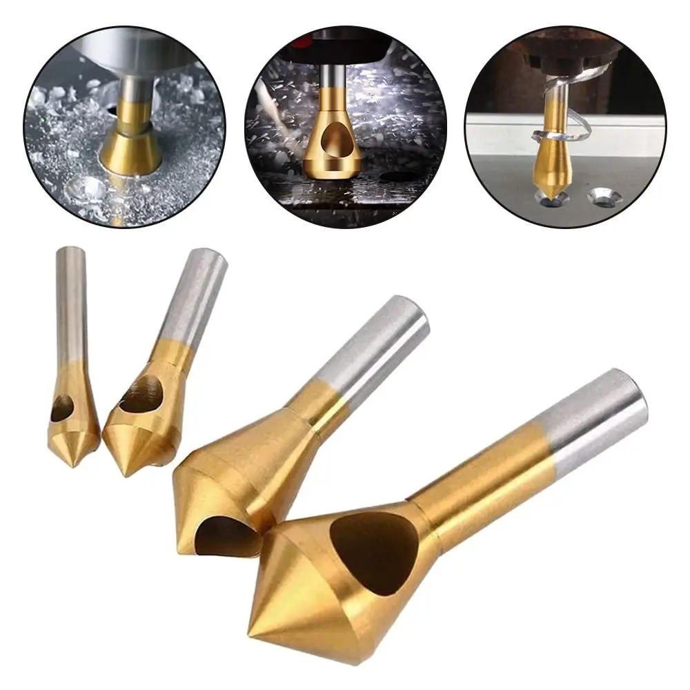 HSS Countersink Broca, Madeira chato, Rebarbar, chanfrar cortador, Bocados pia contador, 90 graus