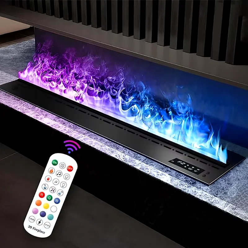 Smart indoor electric water vapor fireplace Colored flame Humidifier Eco-decoration No fire risk 3D atomization fireplace