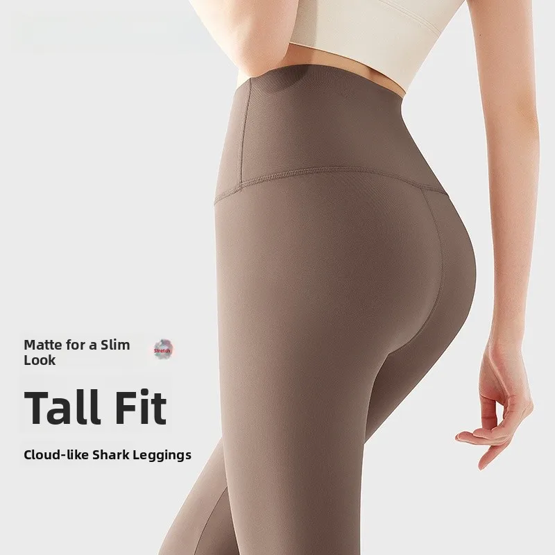 Calças de Yoga de Cintura Alta Alongadas para Mulheres, Calças Finas de Primavera e Outono, Slimming, Anti-Enrolamento, Roupas de Exercício