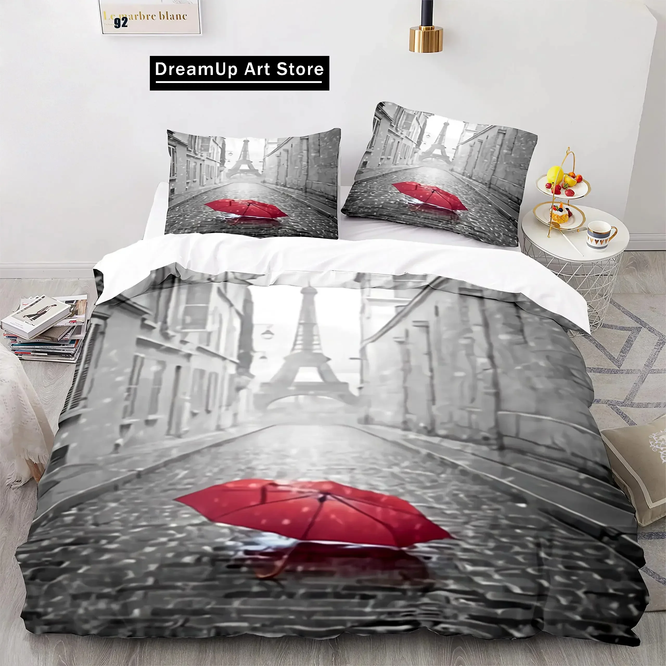 set-biancheria-da-letto-torre-eiffel-francia-parigi-ragazzi-ragazze-twin-queen-size-copripiumino-rosso-retro-federa-letto-bambini-adulti