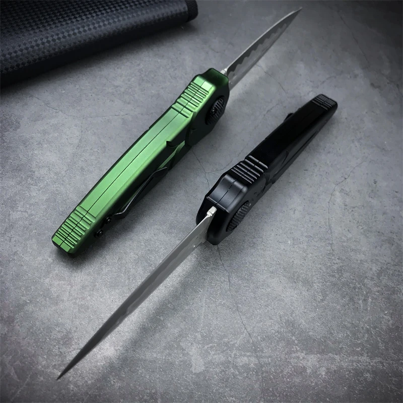 Hand Tools Mechanism Pocket Folding Knife D2 Blade Aviation Black/Green Aluminum Alloy 6061 Handle Outdoor Tacticals EDC Cutting