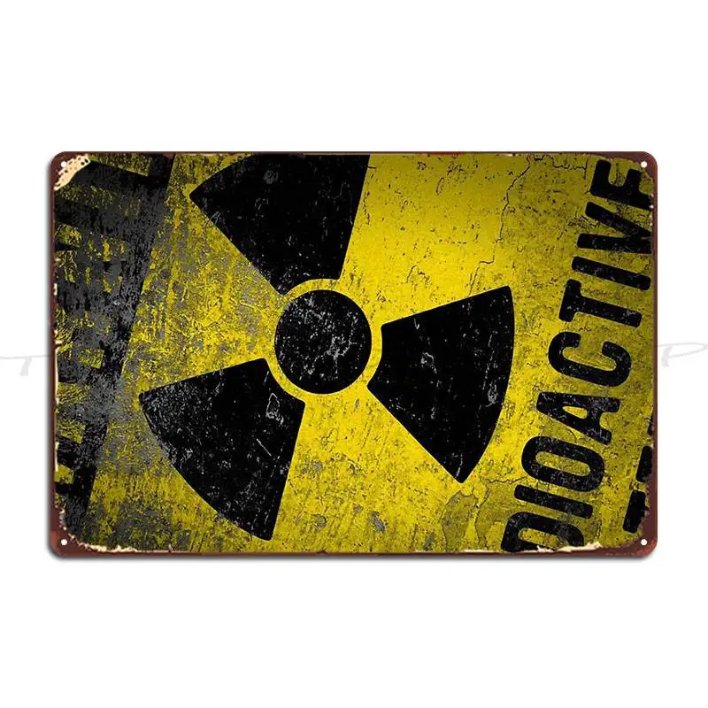 Radiation Hazard Essential  Metal Sign Cinema Designing Garage Wall Designer  Tin Sign Poster