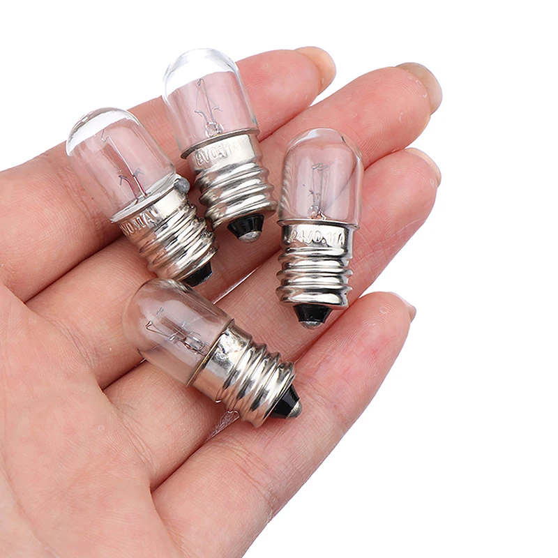 E12 18V/24V/28V/30V Mini Bulb For Indicator Light Little Bulb For Test Experiment Teaching Flashlight Screw Based Bulb New