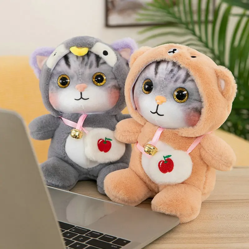 Cute Real Life Plush Cats Doll Stuffed Hat Cat Plush Toys Doll Birthday Gift Home Decoration