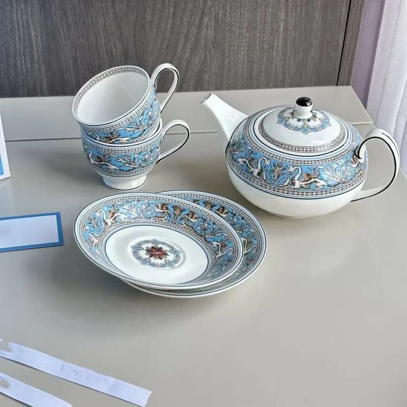 

British Coffee Set with Silk Road, Food Plates, Afternoon Tea Cups, Teaware, Dinnerware, Tableware for Kitchen