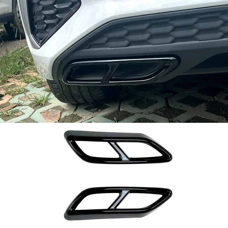 

New! Car Tail Outlet Frame Muffler Bumper Exhaust Pipe Cover Body Kit Tuning For Audi A3 8Y S Line Sportback Sedan 2021 2022 202