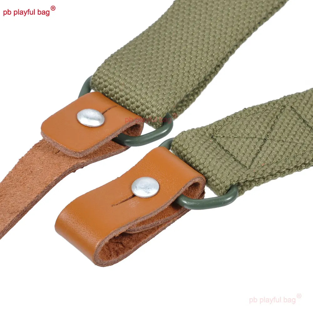 Outdoor Sports AK Pure Cowhide Gun Strap Tactical Multifunctional Belt Double Point Shoulder Strap Toy Accessories QG601