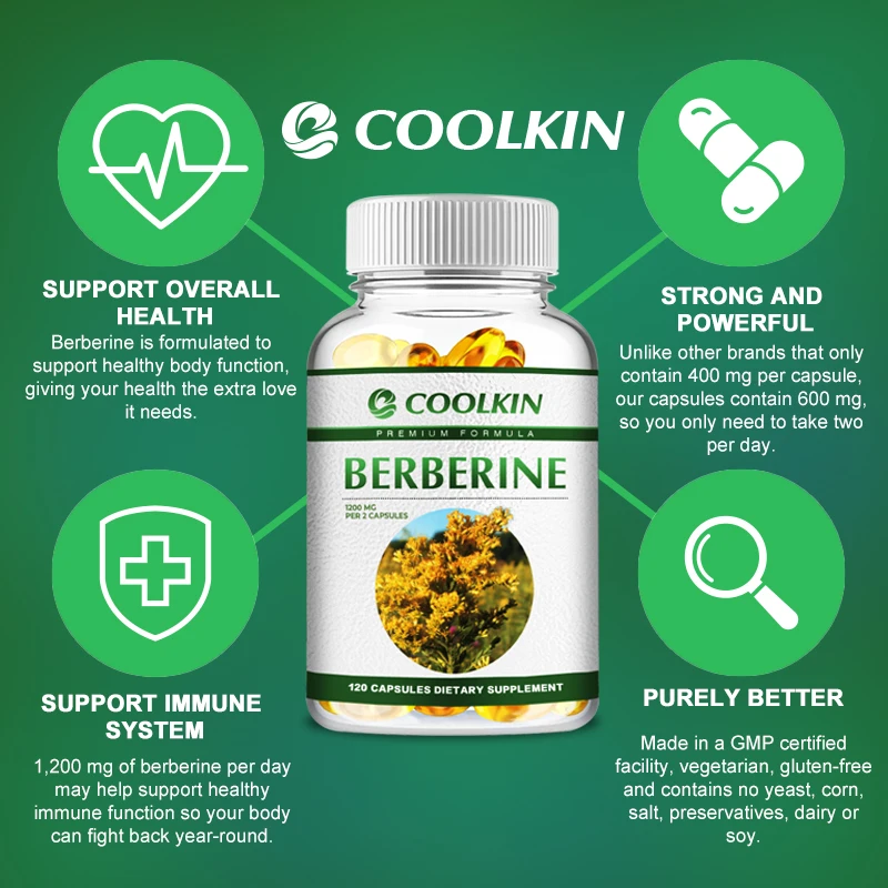 Premium Berberine Supplement - 1200 Mg Berberine Per Serving - Berberine HCL Supplement Non-GMO - Immune Support