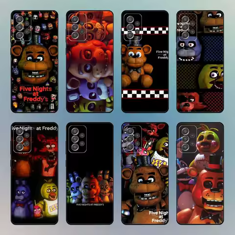 Five-Nights-At-Freddys F-Fnaf Phone Case For Samsung S25,S24,S21,S22,S23,S30,Ultra,S20,Plus,Fe,Lite,Note,10,9,5G Black Cover