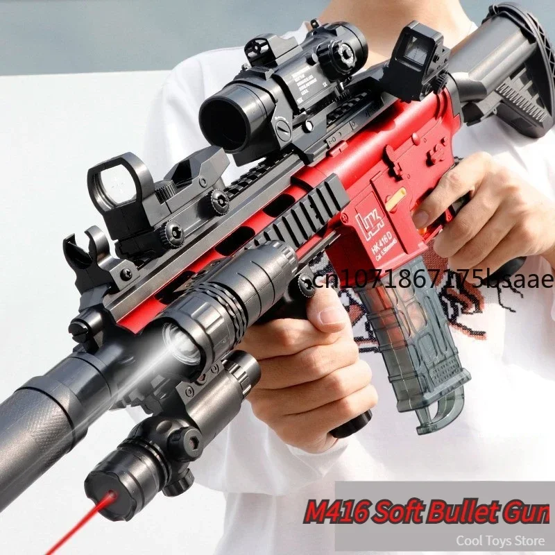 Children\'s toy gun M416 rifle toy sniper soft bullet weapon launcher manual foam dart blaster children\'s shooting game air gun